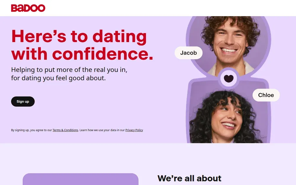 Badoo — A dating app for meeting people nearby, with an encounters deck, a people-nearby list and video chat.