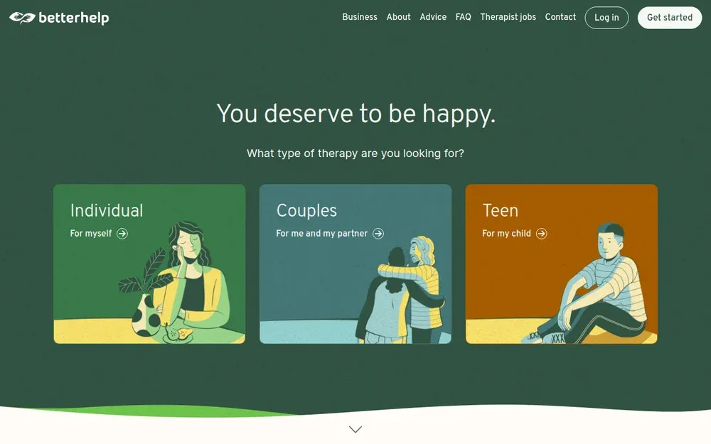 BetterHelp — An online counselling service that matches you with a licensed therapist for messaging, phone and video sessions.