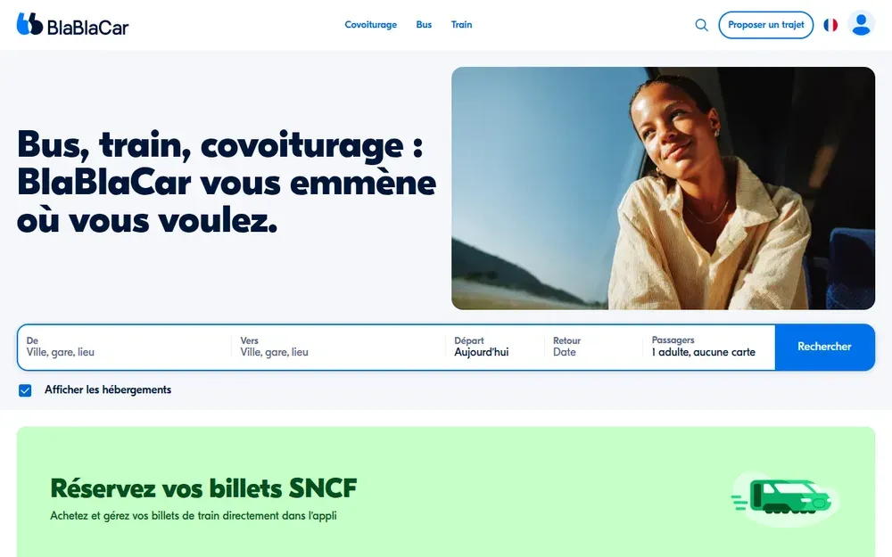 BlaBlaCar — Long-distance carpooling where drivers share the cost of a trip with passengers.