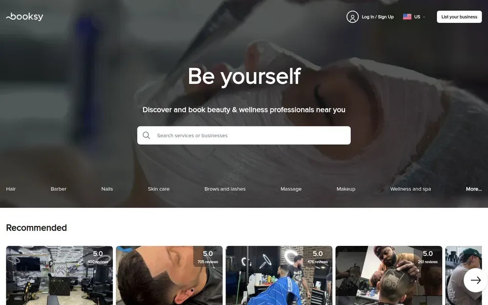 Booksy — Lets customers find and book barbers, stylists and beauty professionals nearby.