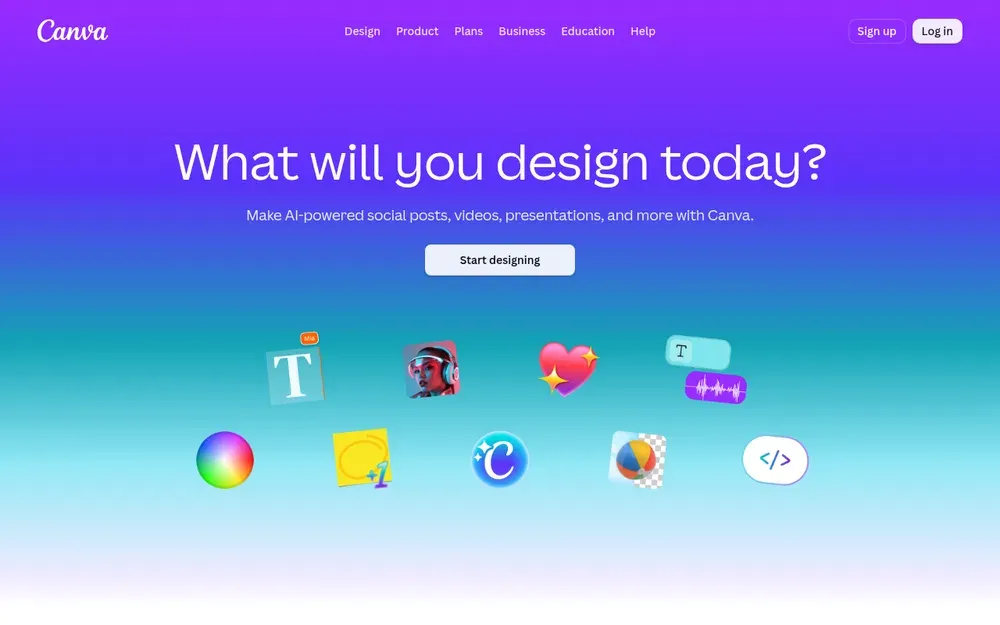 Canva — A browser design tool where anyone can make posters, posts, slides and videos from templates.
