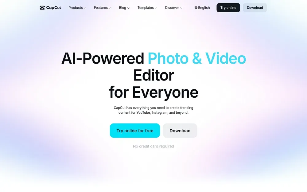 CapCut — A video editor for short clips with templates, captions, effects and music.