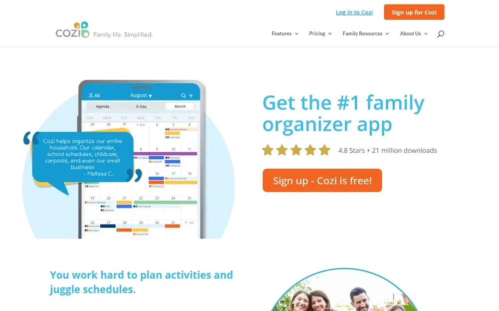 Cozi — A shared family calendar with grocery lists, to-dos and meal plans in one app.