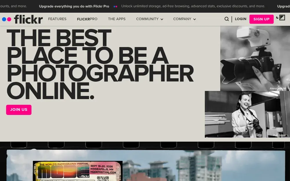 Flickr — A photo-sharing community where photographers publish albums, join groups and license their work.