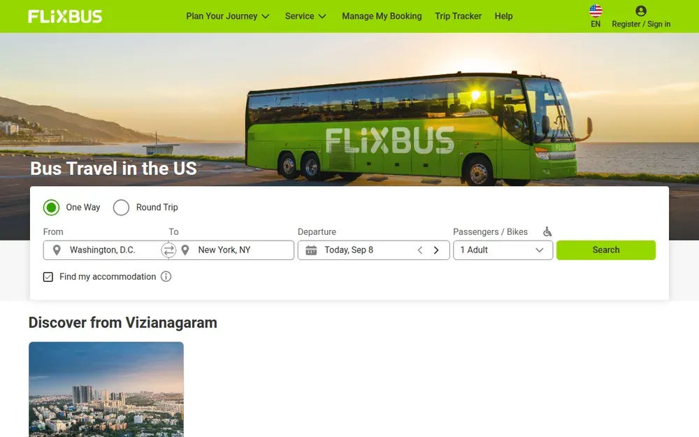FlixBus — Intercity coach travel booked online, with routes across Europe and beyond.