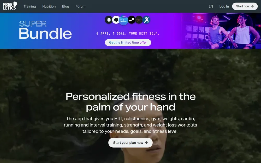 Freeletics — Bodyweight and running workouts planned by an adaptive digital coach.