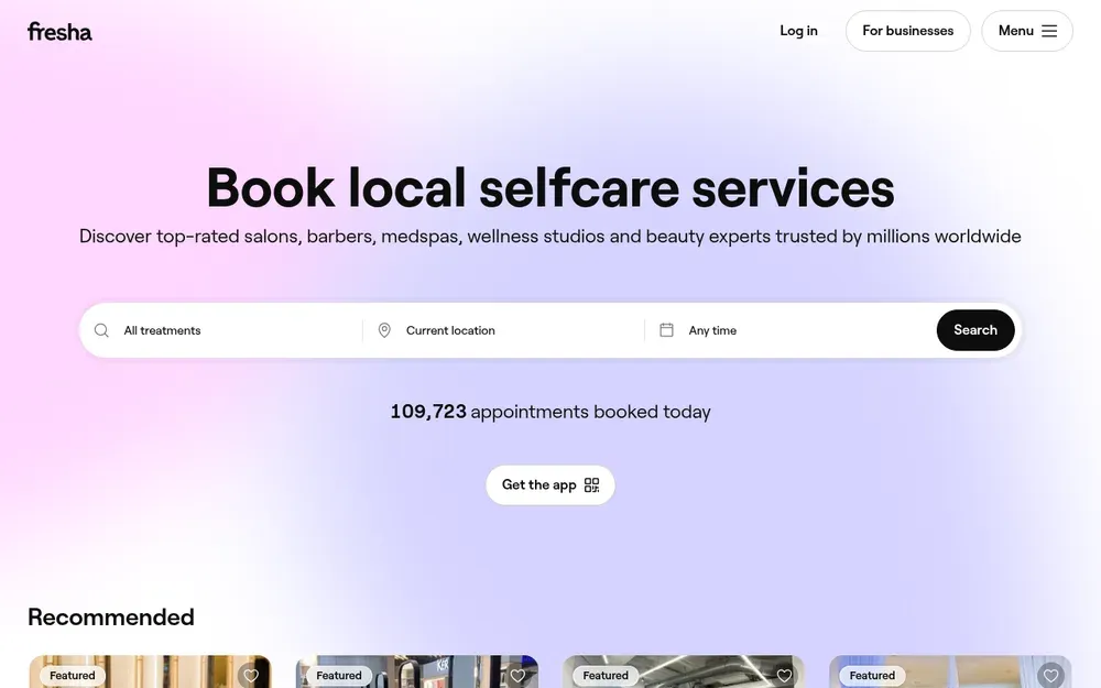 Fresha — Booking software for salons, barbers and spas, with a marketplace for customers.