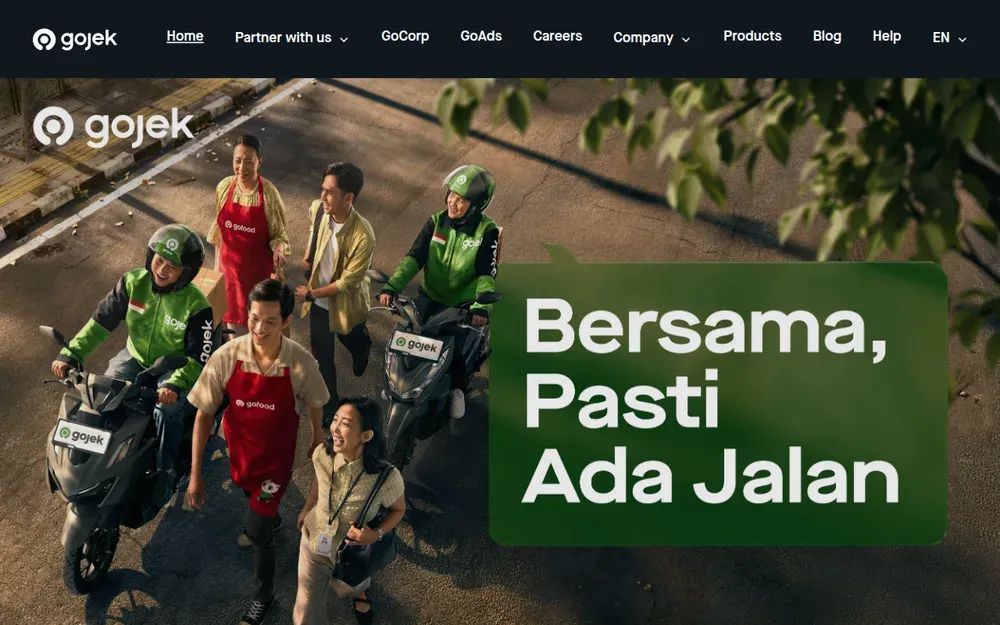 Gojek — A South-east Asian super-app that started with motorbike taxis and now covers rides, food, parcels and payments.