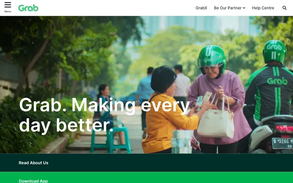 Grab — A Southeast Asian super-app for rides, food, parcels and payments.