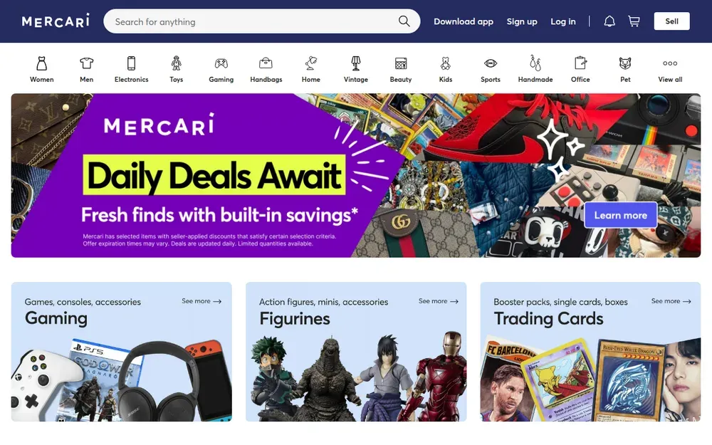 Mercari — Sell almost anything from your phone by photographing it and naming a price.