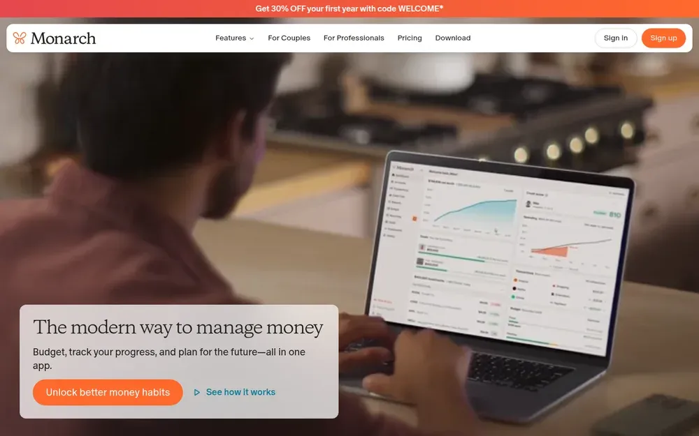 Monarch — A money app that links every account, budgets automatically and shows where the household stands.