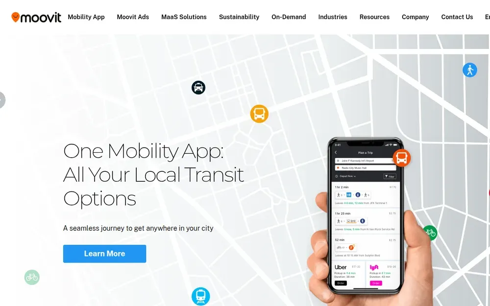 Moovit — Public transport journey planning with live arrival times across buses, trains and metros.