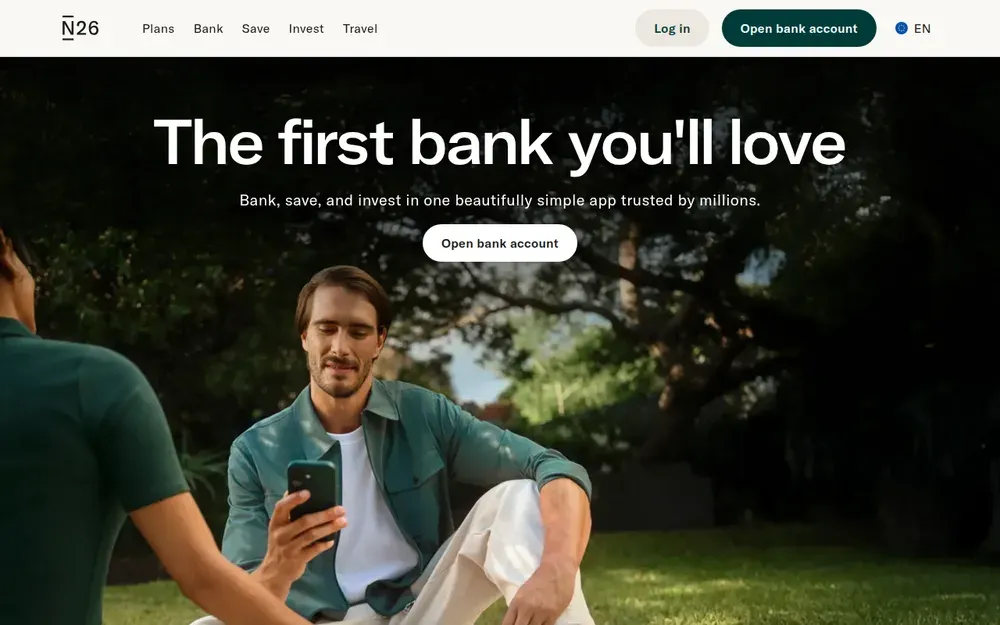 N26 — A bank that lives in an app: open an account in minutes, then cards, savings and spending insights on the phone.