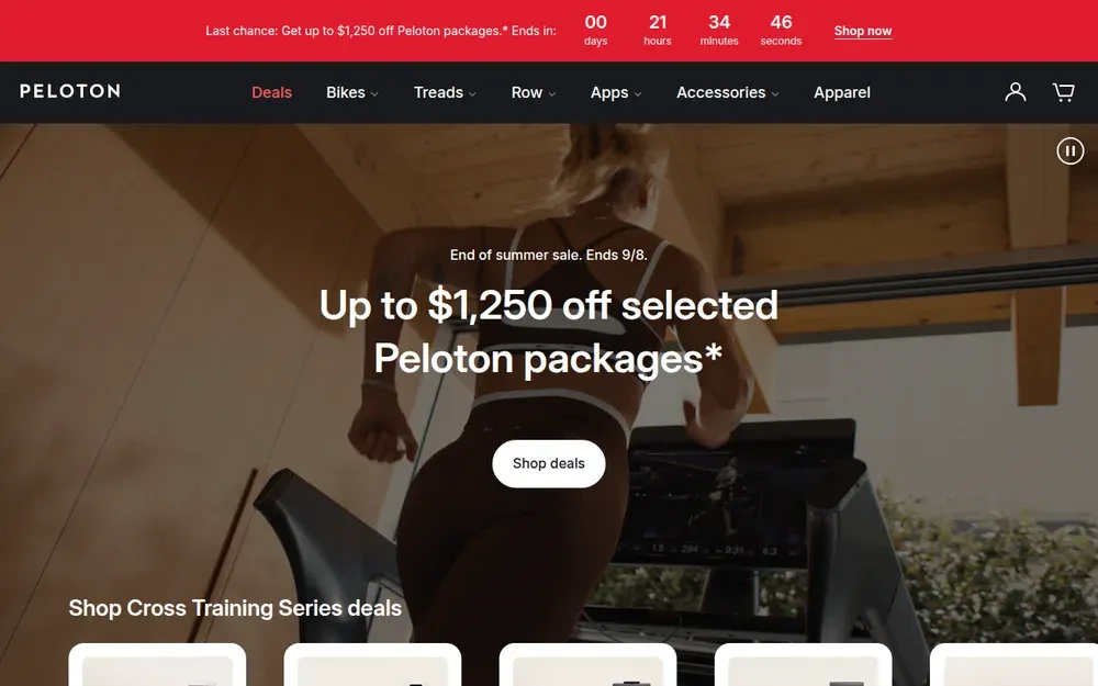 Peloton — Live and on-demand cycling, running and strength classes streamed to a bike, treadmill or phone.