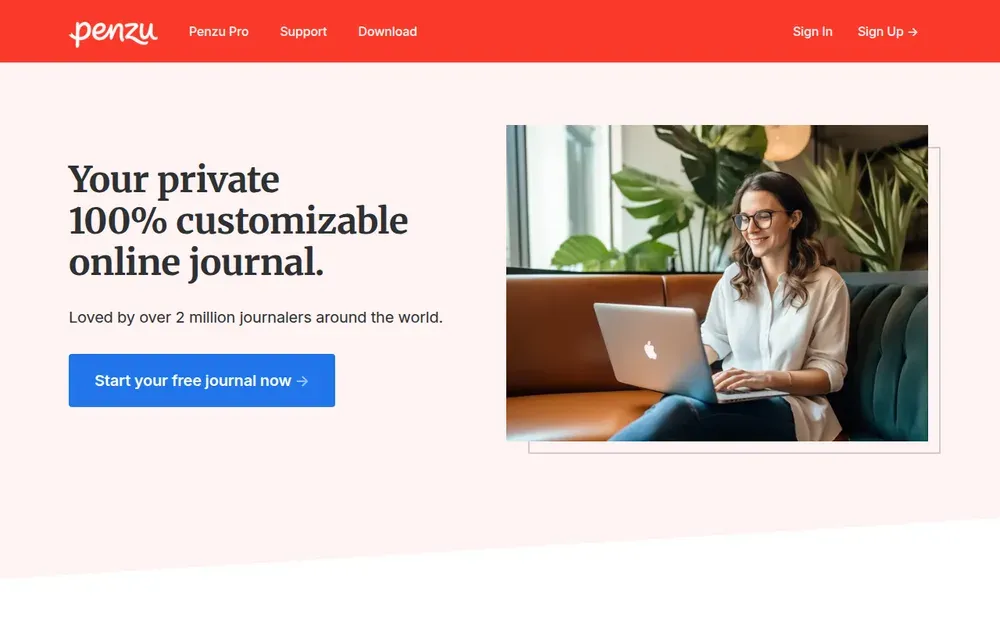 Penzu — A private online journal: write daily entries, lock them, and look back by date or tag.