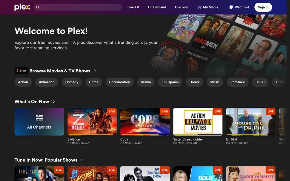 Plex — Organises your own film, TV and music files and streams them to any device.