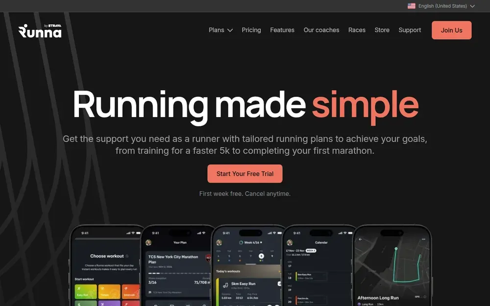 Runna — Personalised running training plans that adapt to your goal, schedule and progress.