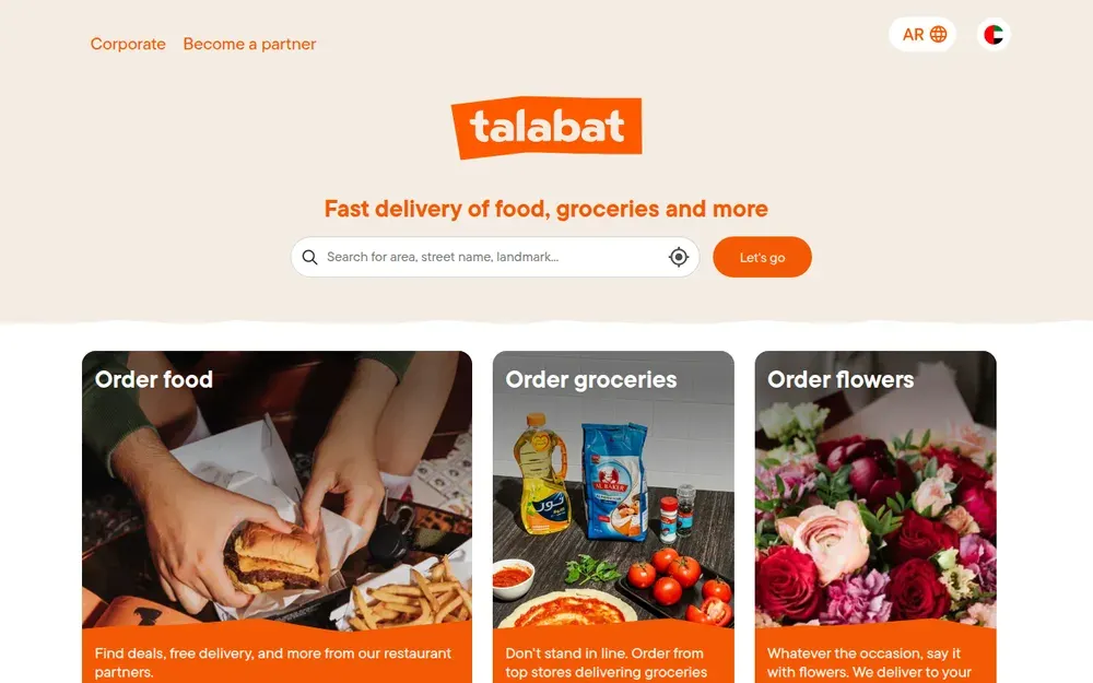 Talabat — Food, grocery and flower delivery across the Middle East, ordered from one app.