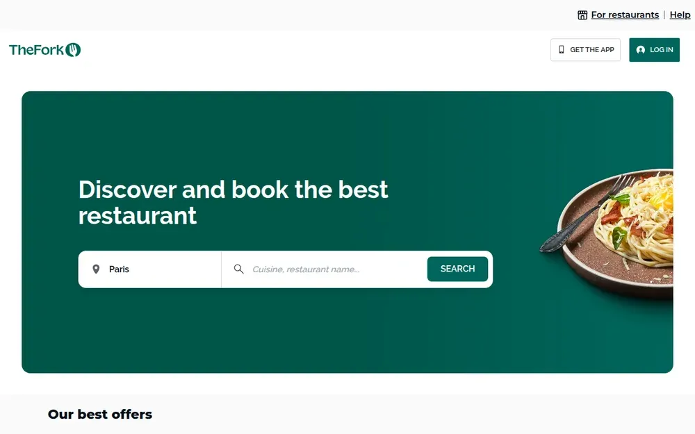 TheFork — Restaurant discovery and booking across Europe, with reviews and special offers.