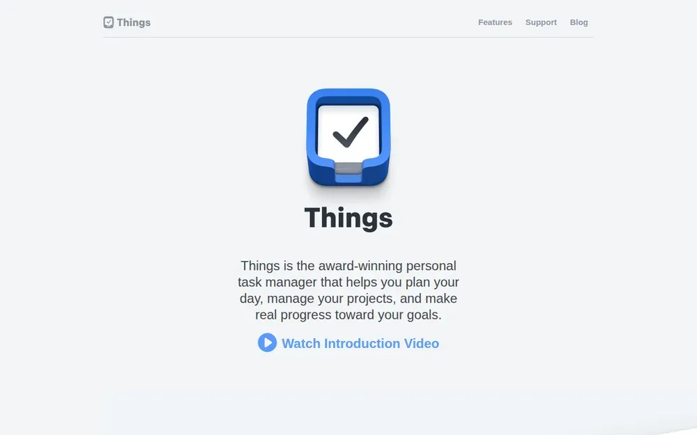 Things — A carefully designed personal to-do app for Apple devices.