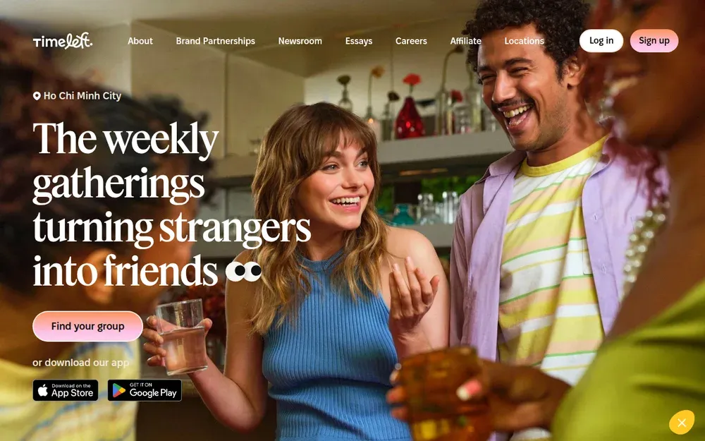 Timeleft — Books you a dinner with five strangers, matched by a personality questionnaire.