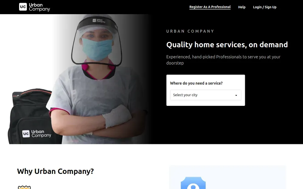 Urban Company — Home services on demand, from cleaning and repairs to beauty treatments, delivered by trained professionals.