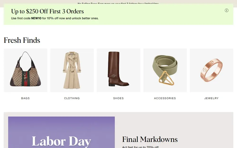 Vestiaire Collective — A resale marketplace for pre-owned designer fashion, with items checked by authentication experts.