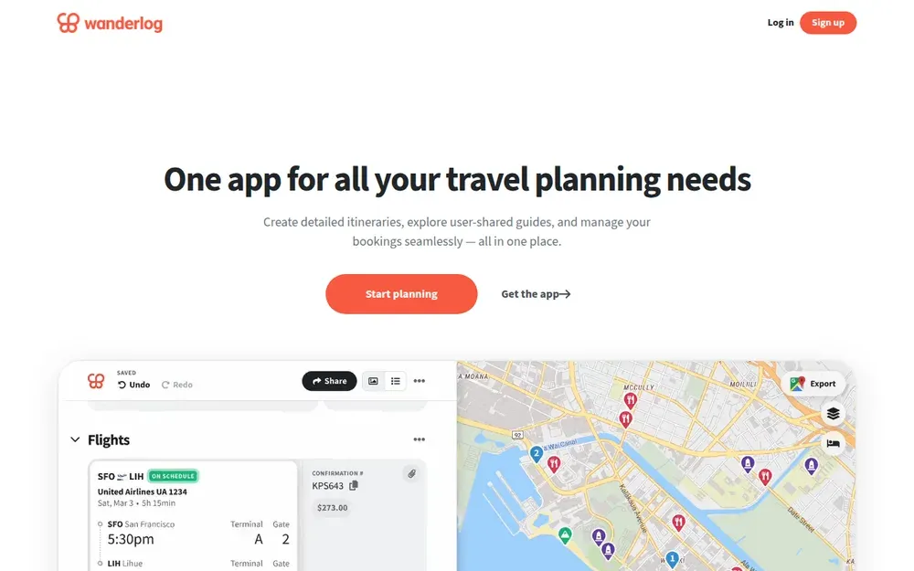 Wanderlog — Plan trips with friends on a shared itinerary and map, with bookings and expenses in one place.
