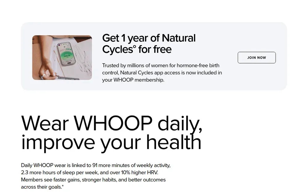 Whoop — A screenless wearable and app that measures strain, recovery and sleep for training.