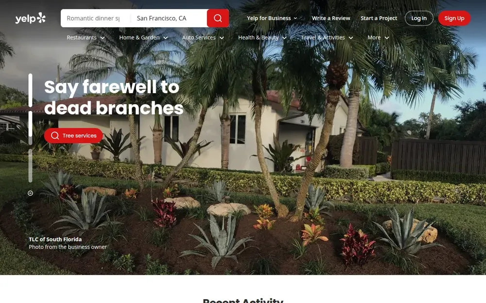 Yelp — Reviews and ratings of restaurants and local businesses, with photos, menus and opening hours.