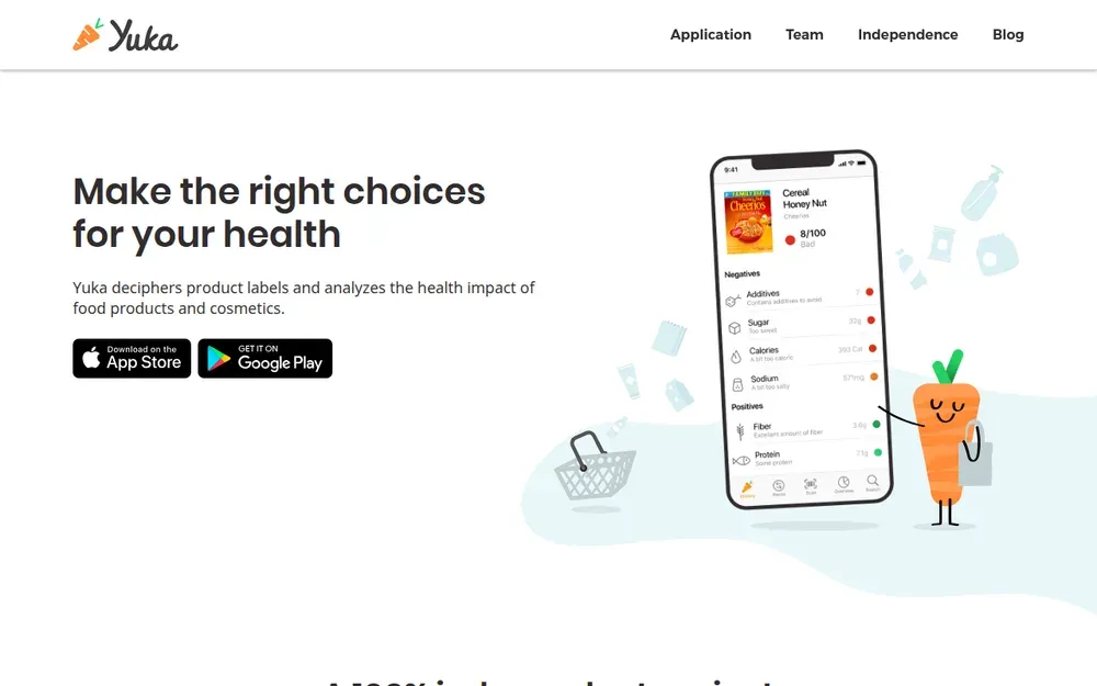 Yuka — Scan a food or cosmetics barcode and get a score for its ingredients.